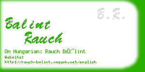 balint rauch business card